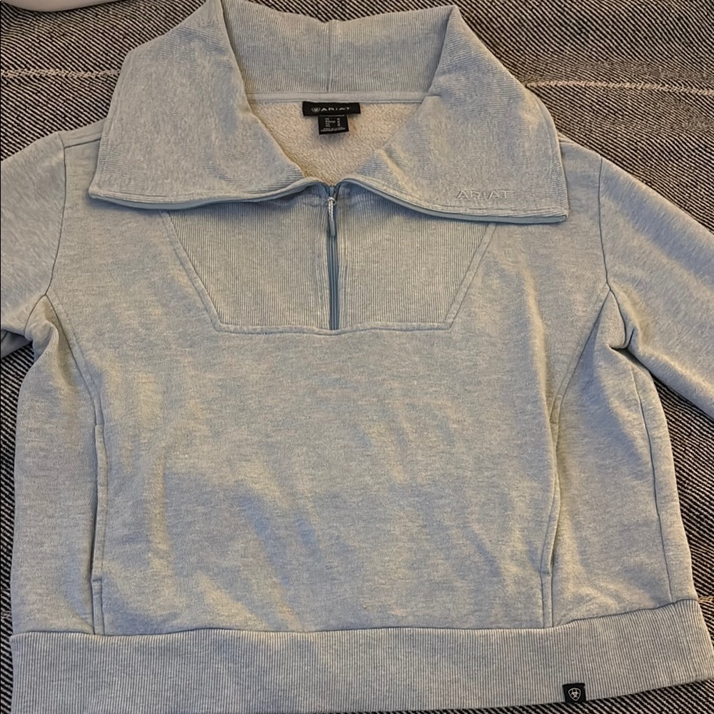 Ariat Sky Blue Quarter-Zip Top